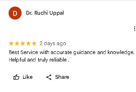 "Satisfied customer testimonial for CA and tax consultancy services"