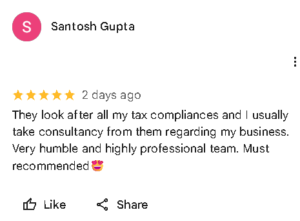 "31 March Consultancy client review and 5-star rating"